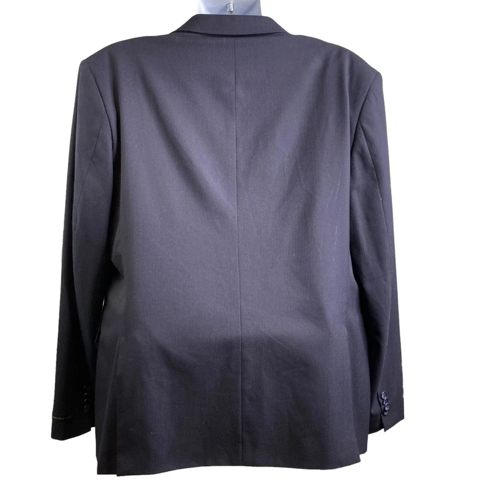 JOHN VARVATOS Men's Navy Blue Bedford Herringbone Blazer Sz 46R Classic Career